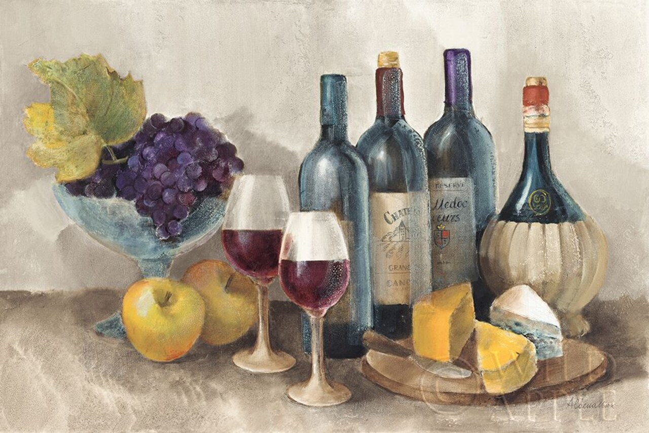 Wine and Fruit I v2 Light Poster Print by Albena Hristova - Item # VARPDX51870